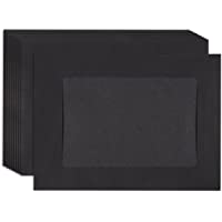Paquete de 50 Marcos para fotos en papel negro- soporte marco para fotos